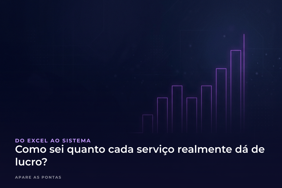 Como sei quanto cada serviço realmente dá de lucro?